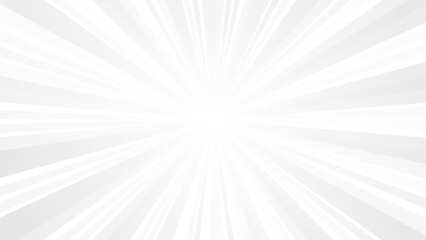 Fototapeta premium Rays of radial gray sun on white background. starburst beams template for your shine poster design