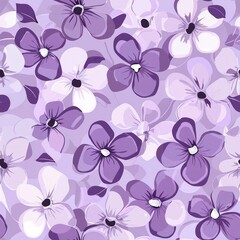Seamless pattern of muted violets in gentle purples and lilacs
