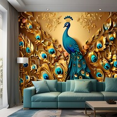 Portrait of beautiful peacock