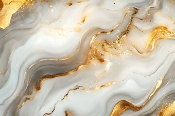 Obraz premium white gold marble background