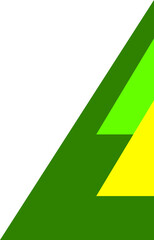 Abstract geometric shapes in varying shades of green and yellow, featuring arrows, triangles, circles, and modern design elements. These dynamic, futuristic forms are perfect for digital interfaces.