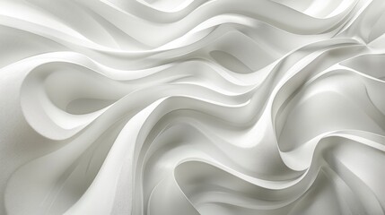 white abstract wallpaper featuring soft rounded waves and shapes