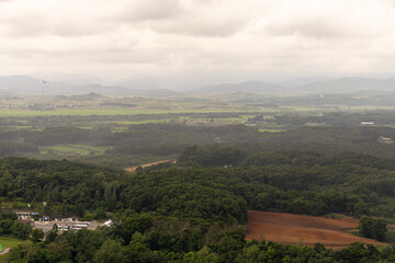 Obraz premium New Dora Observatory, border between South and North Korea, Is a viewing platform on a hill that allows you to see directly into North Korea, Korean Demilitarized Zone, DMZ, Seoul, South Korea