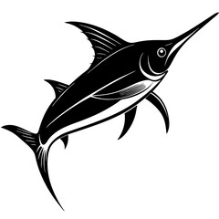 Marlin silhouette vector illustration