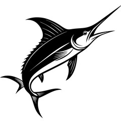Marlin silhouette vector illustration