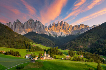 Famous Dolomites mountains, Italy