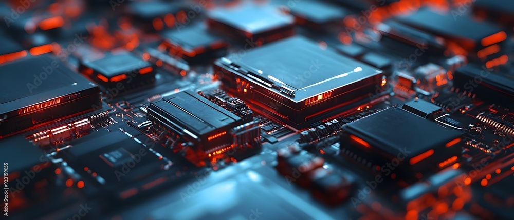 Poster advanced power cells with intricate circuitry and energy storage components in a sleek durable high 