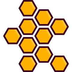 Honeycomb Flat Icon