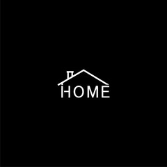 Home word icon isolated on dark background