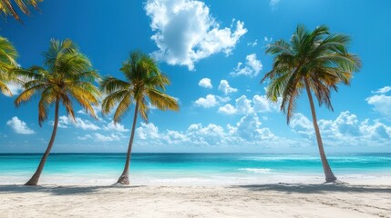Obraz premium palm trees on the beach