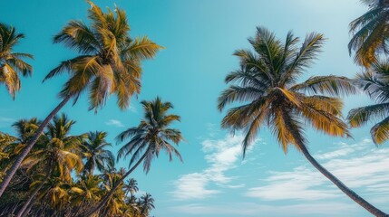 Fototapeta premium palm trees on the beach