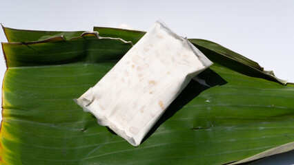 Organic Tempe Packaged in Banana Leaves