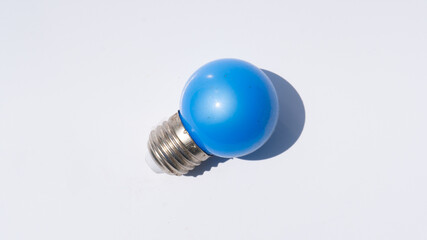 Round Blue Light Bulb