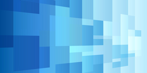 Geometric abstract square perspective gradient blue background