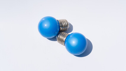Blue Spherical Light Bulb