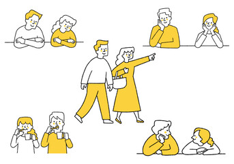 Good friends men and women spending time together