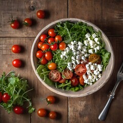 salad with tomatoes and feta cheese