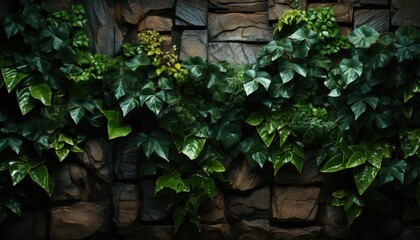 A close-up of ivy climbing a wall