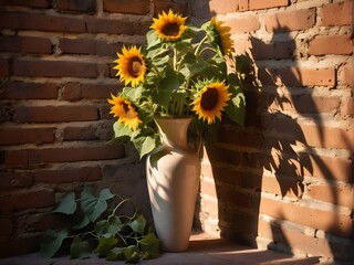 sunflowers in a vase