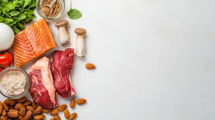 A nutrition chart showing daily protein intake goals met with a combination of meat and whey protein, Protein Goals, showcasing a balanced diet strategy