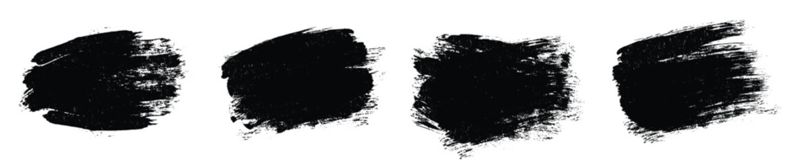 Gold paint smear stroke stain set. Abstract gold glitter texture art illustration. Vector