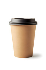 Paper coffee cup to go, take away mockup isolated on white background
