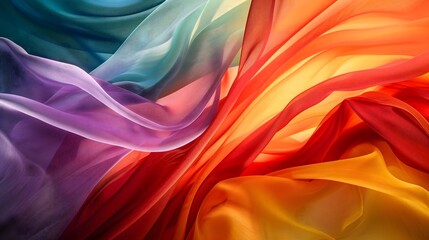 Obraz premium Close up of a colorful fabric with a blurry background.