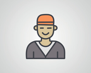 Male Rapper Icon Vector | Dynamic Hip-Hop Artist Character Design