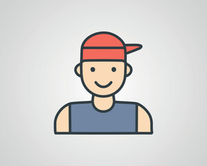 Male Rapper Icon Vector | Dynamic Hip-Hop Artist Character Design