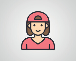 Female Rapper Icon Vector | Bold Hip-Hop Artist Character Design