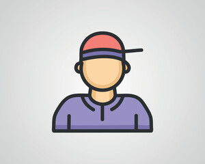 Male Rapper Icon Vector | Dynamic Hip-Hop Artist Character Design