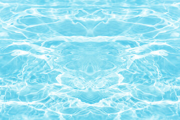 Blue water with ripples on the surface. Defocus blurred transparent blue colored clear calm water...