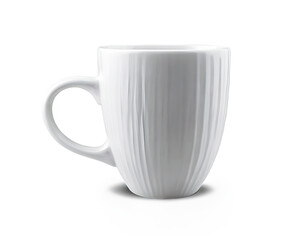 Minimalist White Mug with Soft Shadows.