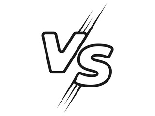 VS. Versus letter logo. Battle vs match, game, vector design . 
