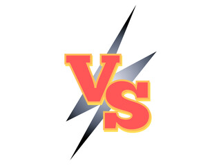 VS. Versus letter logo. Battle vs match, game, vector design . 