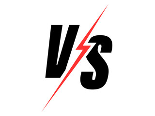 VS. Versus letter logo. Battle vs match, game, vector design . 