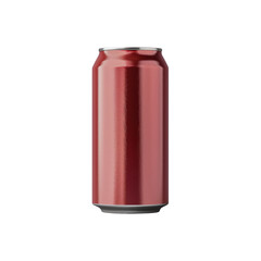 Obraz premium Red soda can mockup on transparent background.