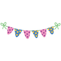 Colorful Party Flag _ Single Vector 4