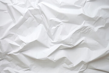 Processed collage of crumpled white paper sheet texture. Background for banner, backdrop or texture