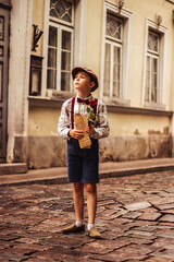 Retro photography of a boy