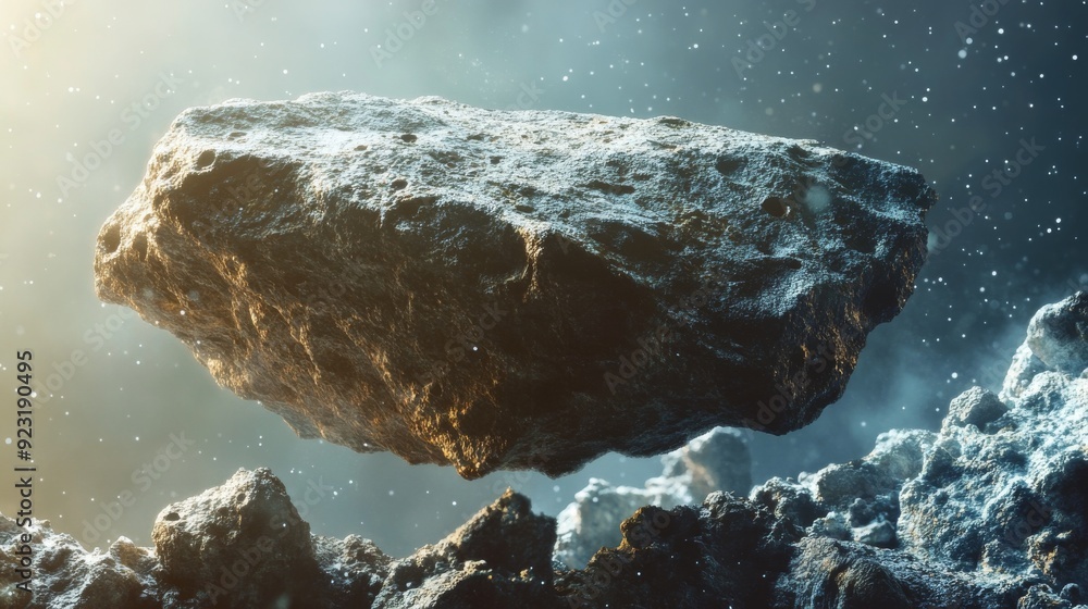 Wall mural Floating Rock in Space