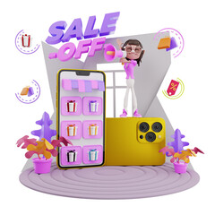 3d render marketing promotion illustration