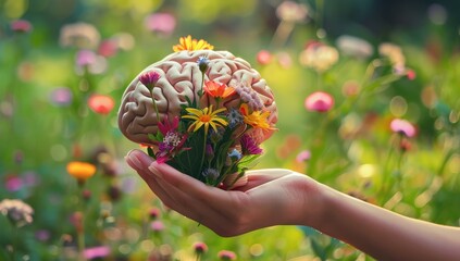 World Mental Health Day concept with a focus on psychology, mental health care, and awareness.	