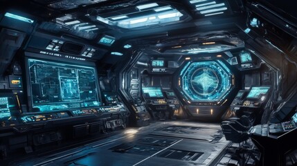 Futuristic Spaceship Interior