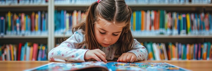 Child engaging with puzzles in a library Brilliant student developing critical thinking through complex challenges Benefits of regular practice