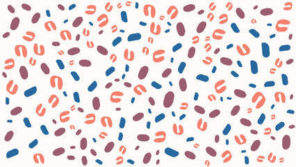 SEAMLESS HAND DRAWN DOODLE BLOB SHAPES PATTERN TEXTURE COLORFUL TEMPLATE ABSTRACT BACKGROUND TRENDY DESIGN VECTOR