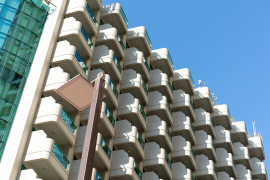 modern office building with sky