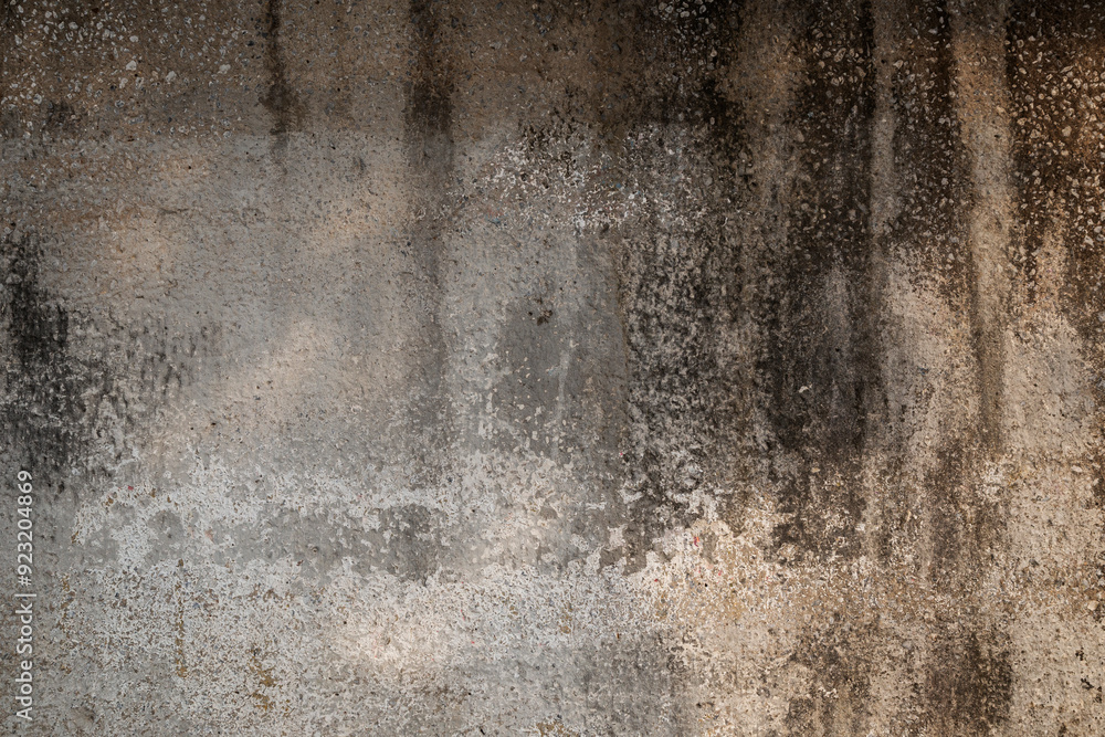 Aufkleber front view of dirty, weathered and even wall. abstract full frame textured grunge background with co