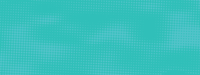 Blue halftone background. Bright pixelated dotted texture overlay. Pop art pattern in comic style. Vector illustration.