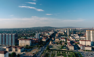 panorama view of the city of Grozny Chechnya
